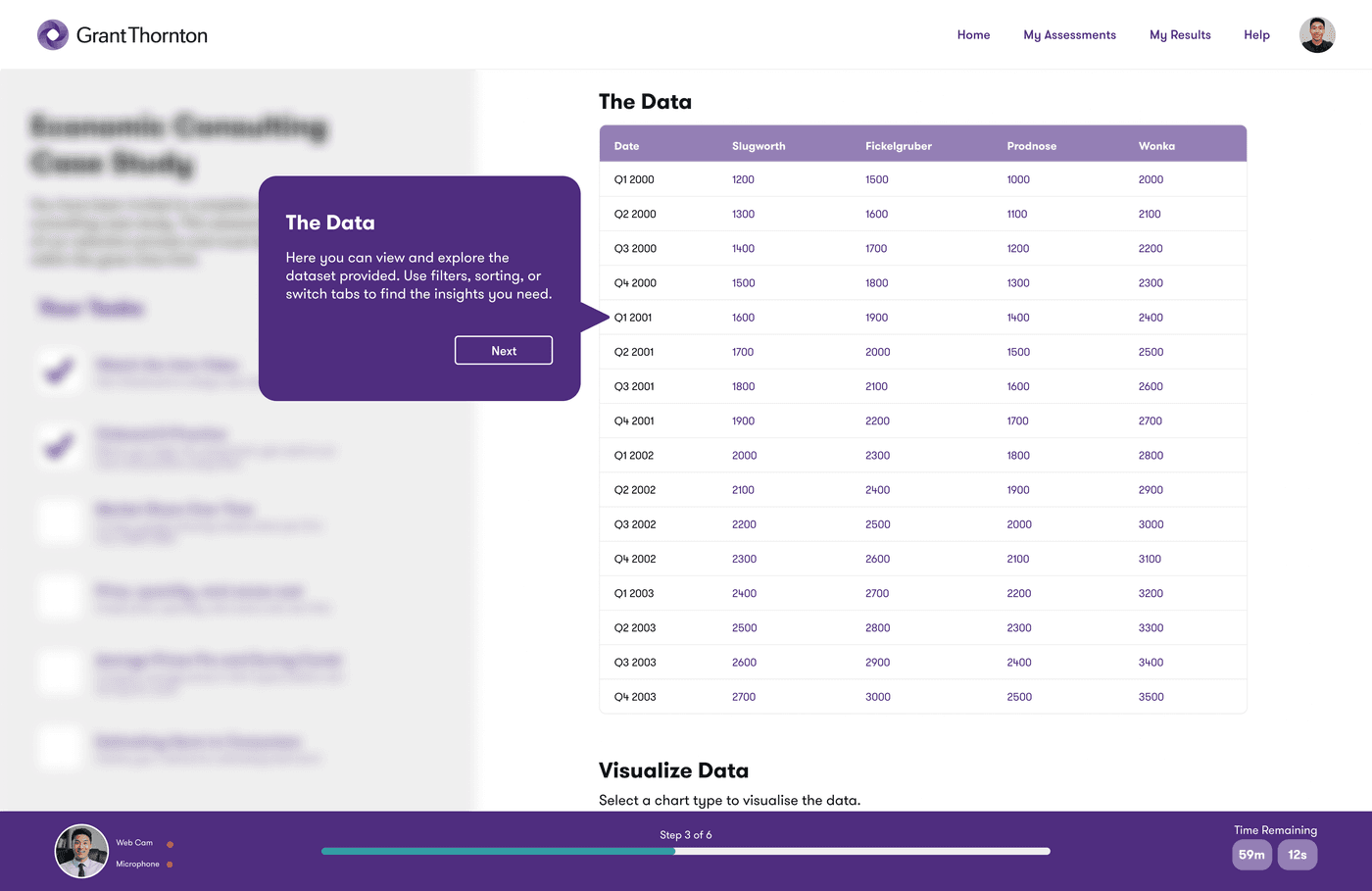 Data questions would allow users to review complex spreadhseets in a simple format