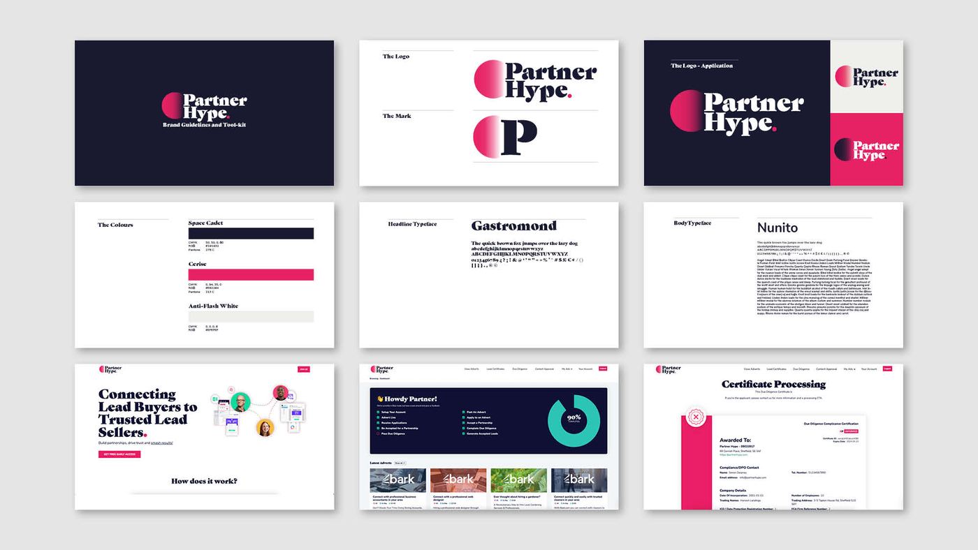 Brand and product design for PartnerHype and Databowl.