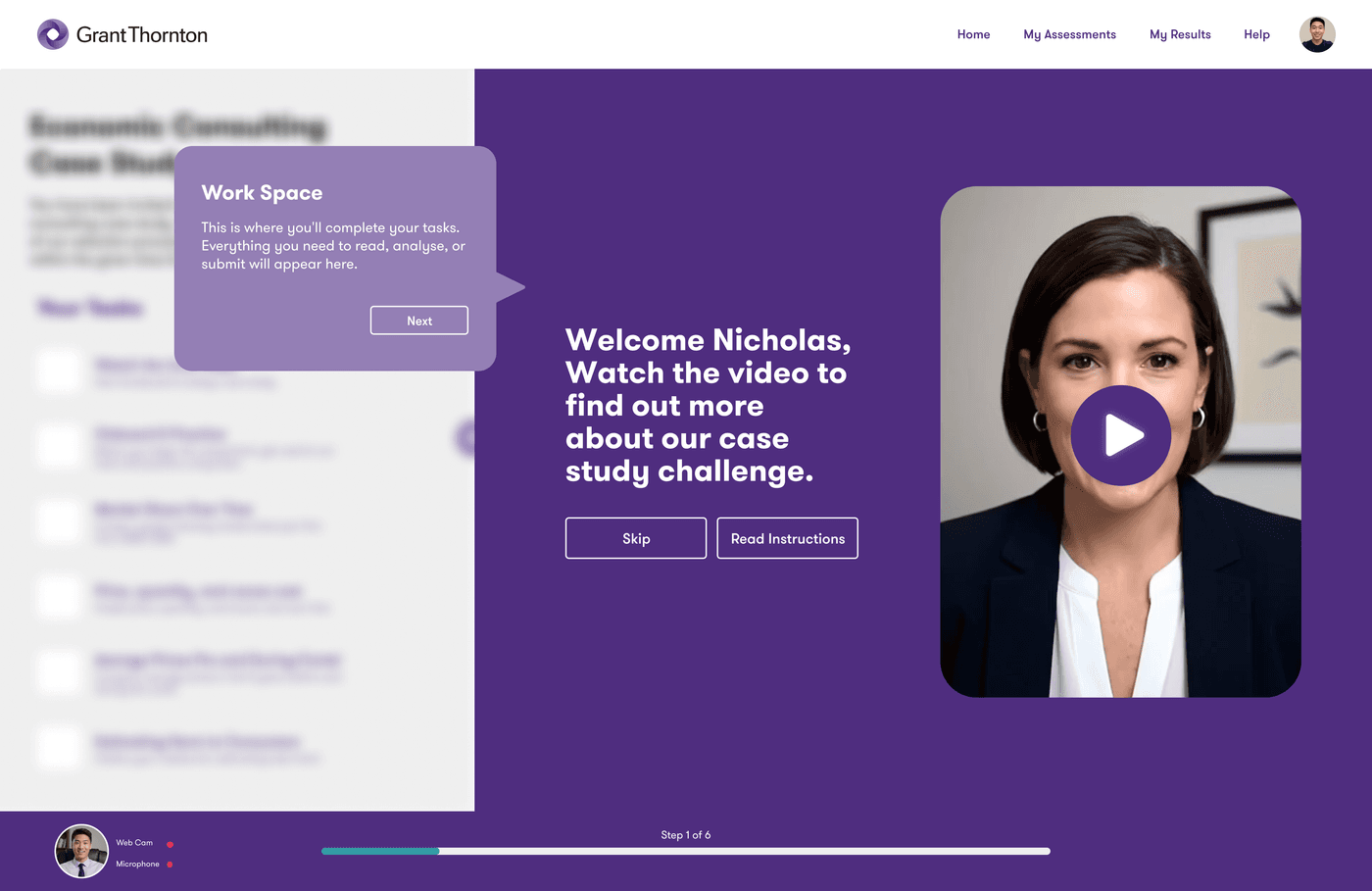 The UI was designed to guide the user through the process